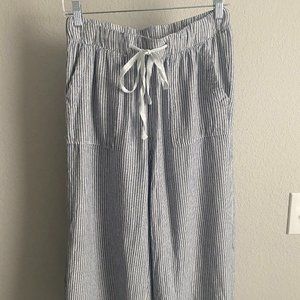 Blue & White Striped Trousers